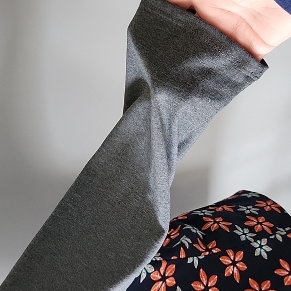 LuLaRoe Randy with floral print body and gray sleeves - Picture 6 of 11